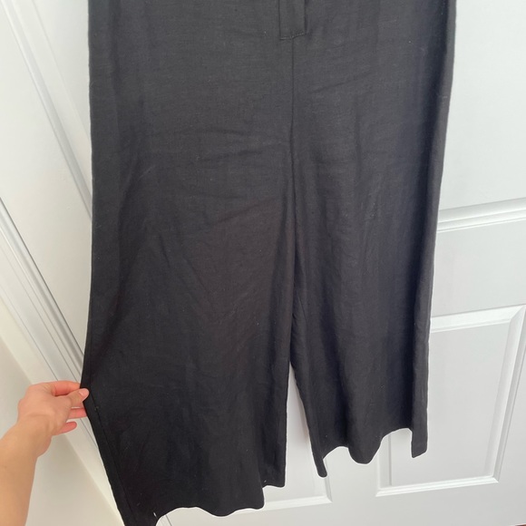 No. 6 Black Miriam V Neck Short sleeve Linen Jumpsuit - Picture 8 of 10